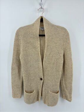 Vintage Aljean of Canada Ltd 1976 100% Wool Cream Cardigan Sweater